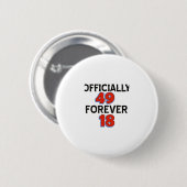 49e verjaardag design ronde button 5,7 cm (Voorkant /achterkant)