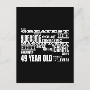 49e verjaardag feest grootste 49 jaar oud uitnodiging briefkaart