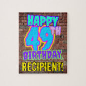 49e verjaardag ~ Fun, geïnspireerd door Urban Graf Legpuzzel (Verticaal)