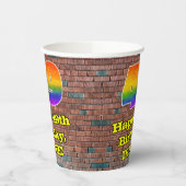 49e verjaardag: Fun Graffiti-geïnspireerde regenbo Papieren Bekers (Links)