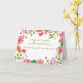 49e verjaardag geweldige vrouwelijke Waterverf blo Kaart (Gele Bloem)