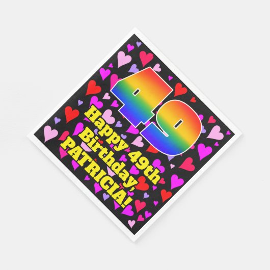 49e verjaardag: Heatten, regenboognr. 49 Servet (Hoek)