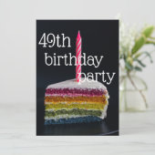 49e verjaardag kaart (Staand voorkant)