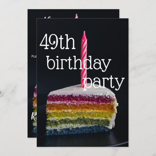 49e verjaardag kaart (Voorkant / Achterkant)