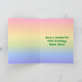49e verjaardag: kleurrijke regenboog # 49, Naam va Kaart (Binnen)
