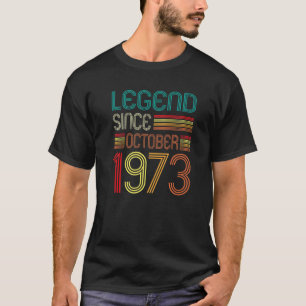 49e verjaardag Legende sinds oktober 1973 Retro 49 T-shirt