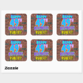 49e verjaardag - Leuk, Urban Graffiti geïnspireerd Vierkante Sticker (Vel)