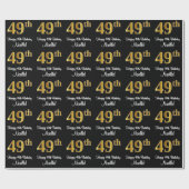 49e verjaardag: Luxurieuze Faux Gold-look # Cadeaupapier (Vlak)