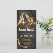 49e verjaardag mobiele uitnodiging (Staand voorkant)