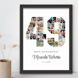 49e verjaardag nummer 49 aangepaste fotocollage poster<br><div class="desc">Vier 49e verjaardag met dit gepersonaliseerde nummer 49 fotocollage poster. Dit aanpasbare geschenk is ook perfect voor trouwdag. Het is een geweldige manier om waardevolle herinneringen van je bruiloft en getrouwd leven weer te geven. Het poster bevat een collage van foto's die die speciale momenten vastleggen, en het kan worden...</div>