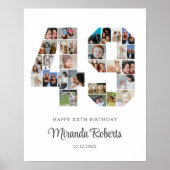 49e verjaardag nummer 49 aangepaste fotocollage poster (Voorkant)