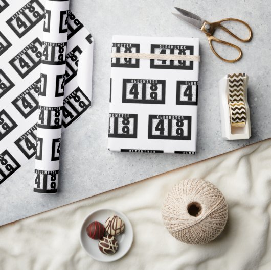 49e verjaardag Odometer Cadeaupapier (Crafts)