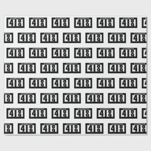 49e verjaardag Odometer Cadeaupapier (Vlak)