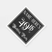 49e verjaardag Partij — Fancy Manuscript + de Naam Servet (Hoek)