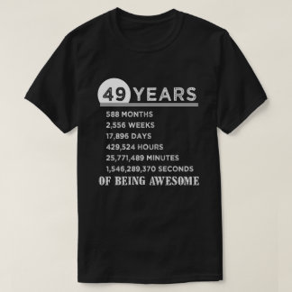 49e verjaardag Shirt 49 jaar oude Jubileum cadeaus