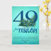 49e verjaardag sjabloon Kaarten (Gele Bloem)