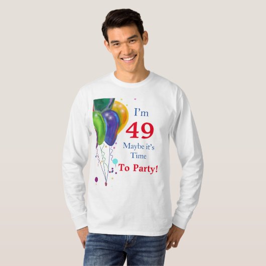 49e verjaardag t-shirt (Voorkant volledig)