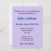 49e verjaardag taart met kaarsen kaart (Achterkant)