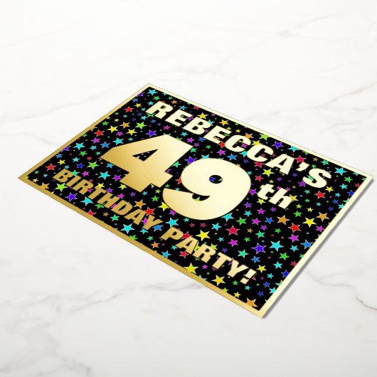 49e verjaardag van de gevechtsdag - vun, kleurrijk folie uitnodiging (Gedraaid)