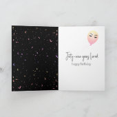 49e verjaardag van de luchtballonnen en Confetti Kaart (Binnen)