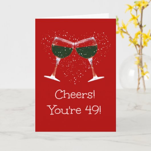 49e verjaardag van de wijngaarden Funny Toast and  Kaart (Gele Bloem)