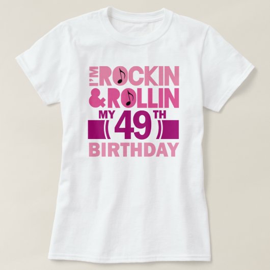 49e verjaardag van het cadeautje voor Vrouw T-shirt (Design voorkant)