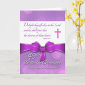 49e verjaardag van het Christelijke thema Dochter Kaart (Gele Bloem)