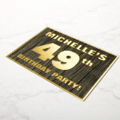 49e verjaardag: Vet, Faux-waterkorenpatroon Folie Uitnodiging (Gedraaid)