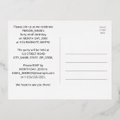 49e verjaardag: Vette, kleurrijke Fireworks-look Folie Uitnodiging Briefkaart (Achterkant)