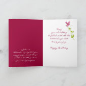 49e Verjaardag, Waterverf Zoete Erwt met de Schrif Kaart (Binnen)