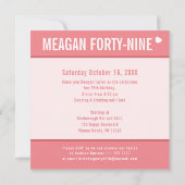 49e verjaardagsfeestdag foto koraal kaart (Achterkant)