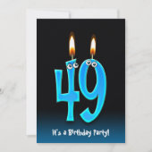 49e verjaardagsfeestje uitnodigen kaart (Voorkant)