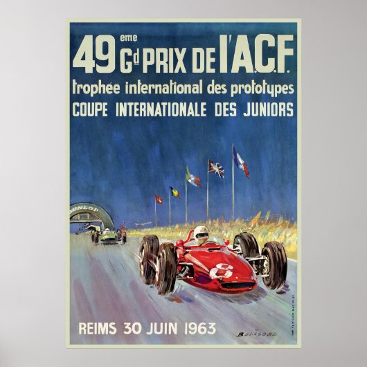 49eme Grand Prix de L'A.C.F. Reims Poster (Voorkant)