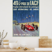 49eme Grand Prix de L'A.C.F. Reims Poster (Keuken)