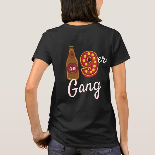 49ers Gang Funny Red en Gold Football T-shirt (Achterkant)