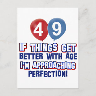 49ste verjaardag ontwerp briefkaart