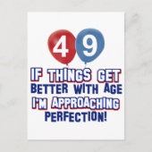 49ste verjaardag ontwerp briefkaart (Voorkant)