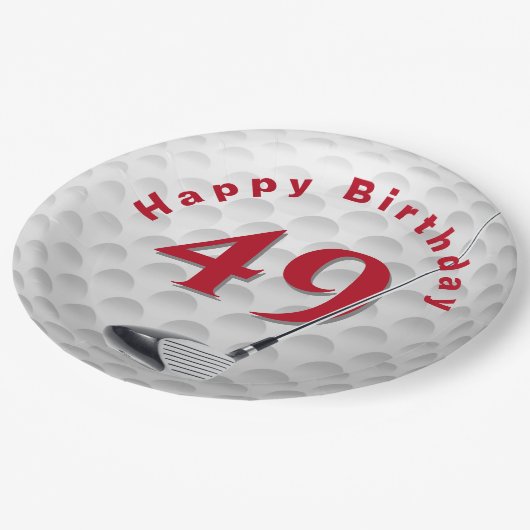 49th Birthday Golf Ball Design Paper Bord (Gekanteld)