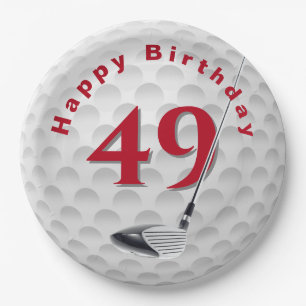 49th Birthday Golf Ball Design Paper Bord