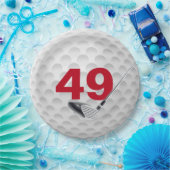 49th Birthday Golf Ball Design Paper Bord (Feest)