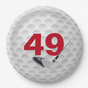 49th Birthday Golf Ball Design Paper Bord