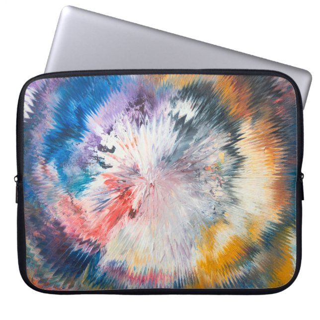 4.000 olieschilderijen. Colorful creative abstract Laptop Sleeve (Voorkant)