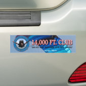 !4.000 voet. Club Bumpersticker (Op auto)
