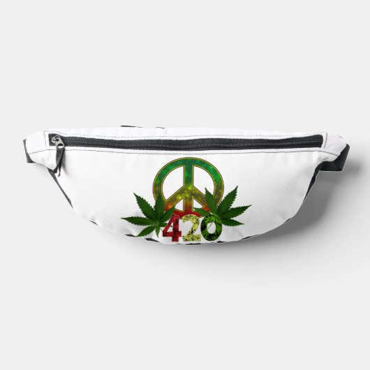 4 20 Rasta Peace Weed Heuptasje (Liggend)