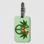 4 20 Rasta Vrede Wiet Groen Bagagelabel (Voorkant (verticaal))