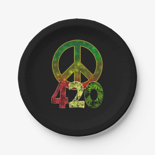 4 20 Vrede Papieren Bordje (Voorkant)