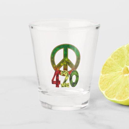 4 20 Vrede Shot Glas (Voorkant)