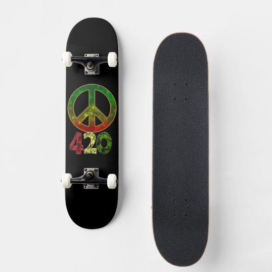 4 20-wattenrennen vrede persoonlijk skateboard (Voorkant)