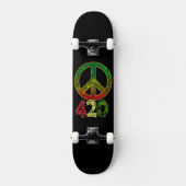 4 20-wattenrennen vrede persoonlijk skateboard (Voorkant)