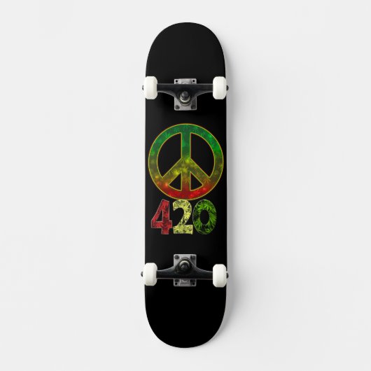 4 20-wattenrennen vrede persoonlijk skateboard (Voorkant)